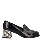 Mocassini con Tacco Donna Neri