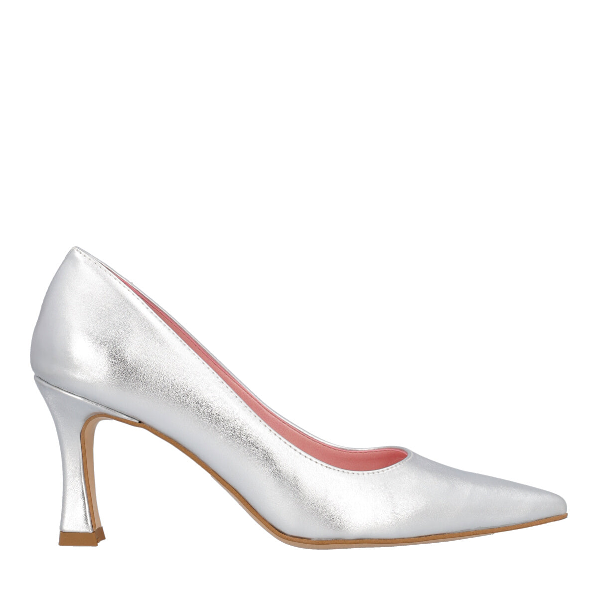 Décolleté argento tacco 8 cm