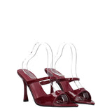 Ciabatte con Tacco Donna Bordeaux in Vernice
