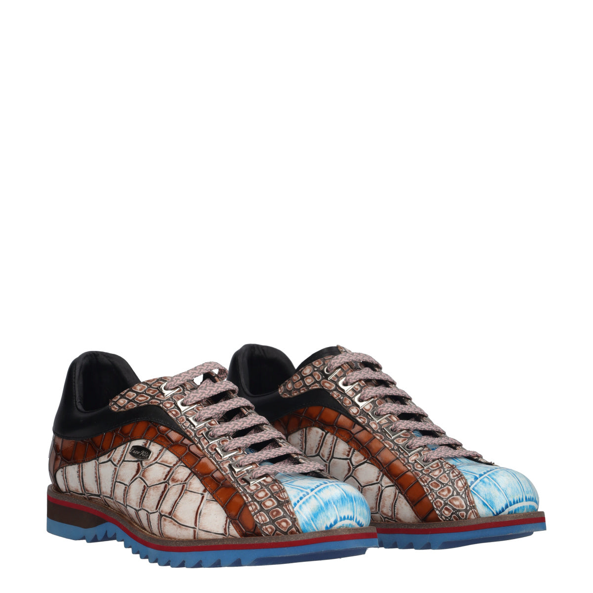 Stringate Uomo Multicolor in pelle