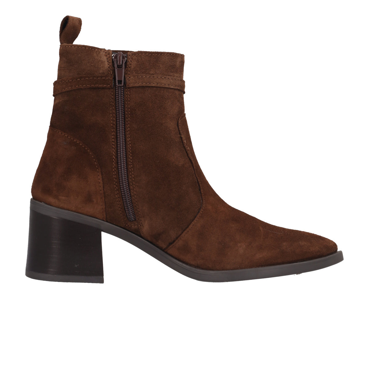 Stivaletti Donna Marroni in Camoscio Tacco 6 cm