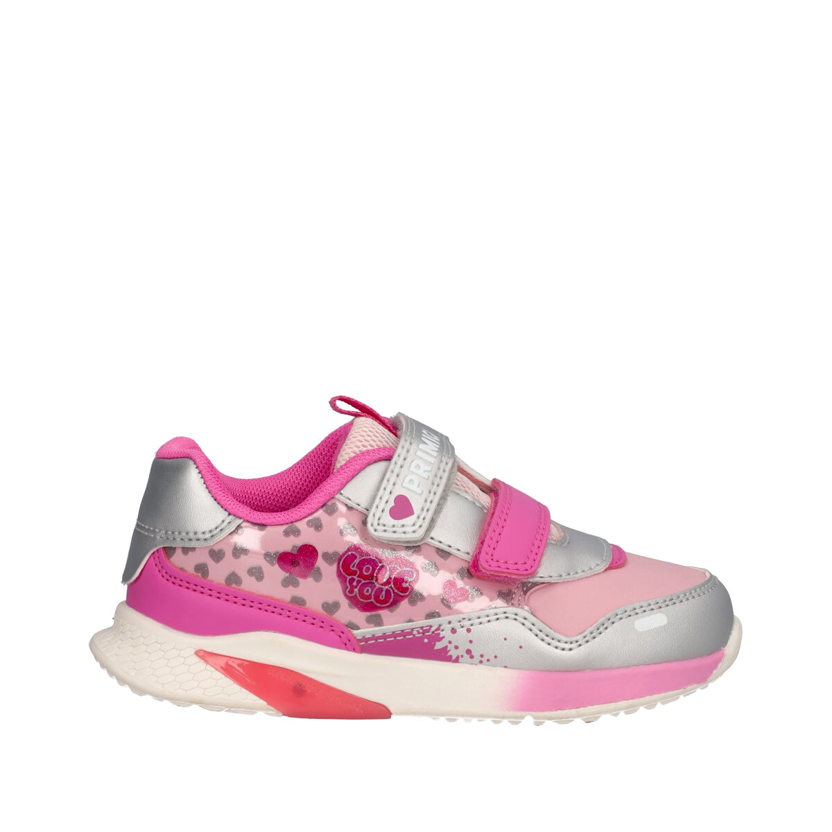 BABY INFINITY LIGHT Sneakers Bambina Rosa e Argento con Luci