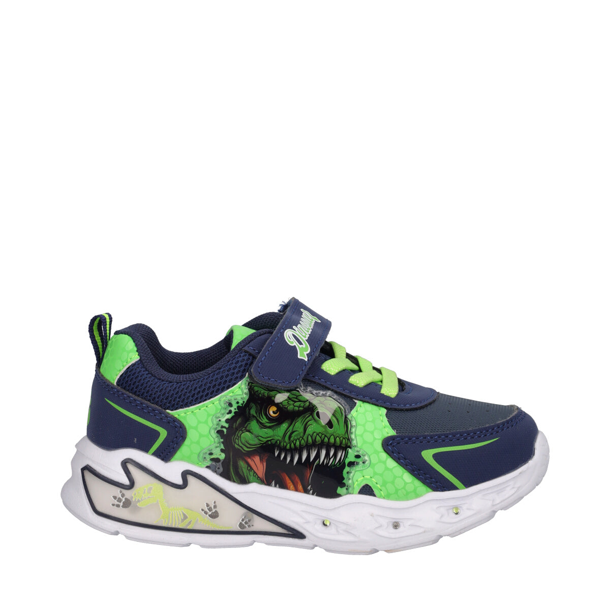 Sneakers Bambino Blu e Verde con Luci