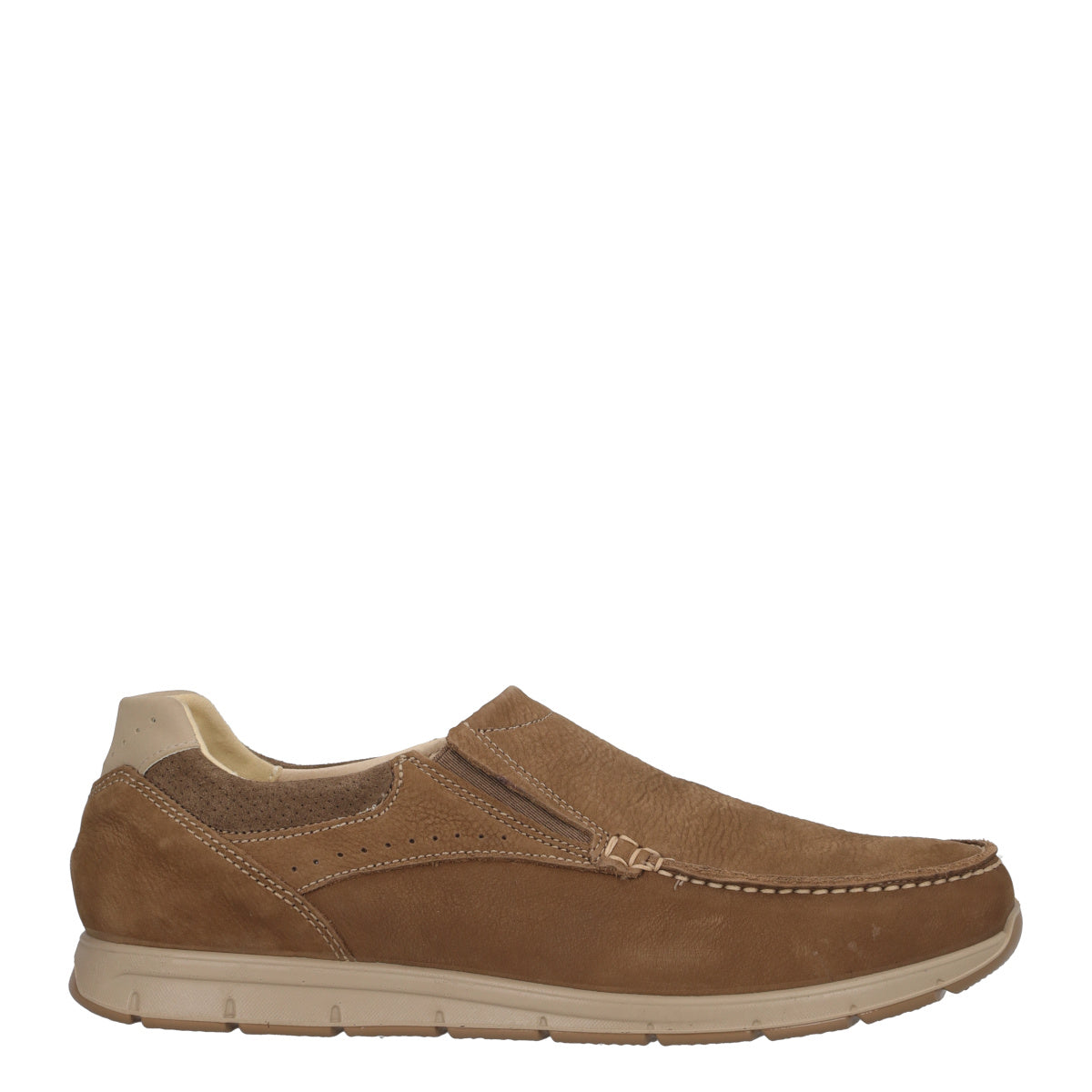 SANDERO Mocassino Comfort Uomo Taupe in Pelle