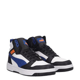 REBOUND V6 MID JR Sneakers Bambino Bianche, Nere e Blu