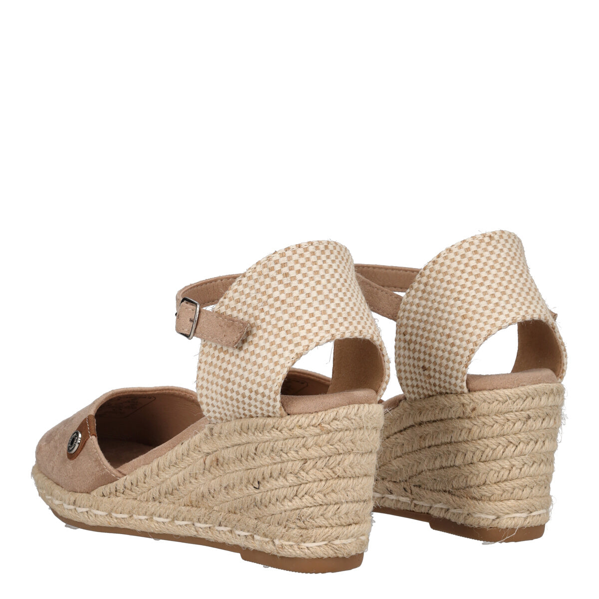 Campesine con zeppa Beige