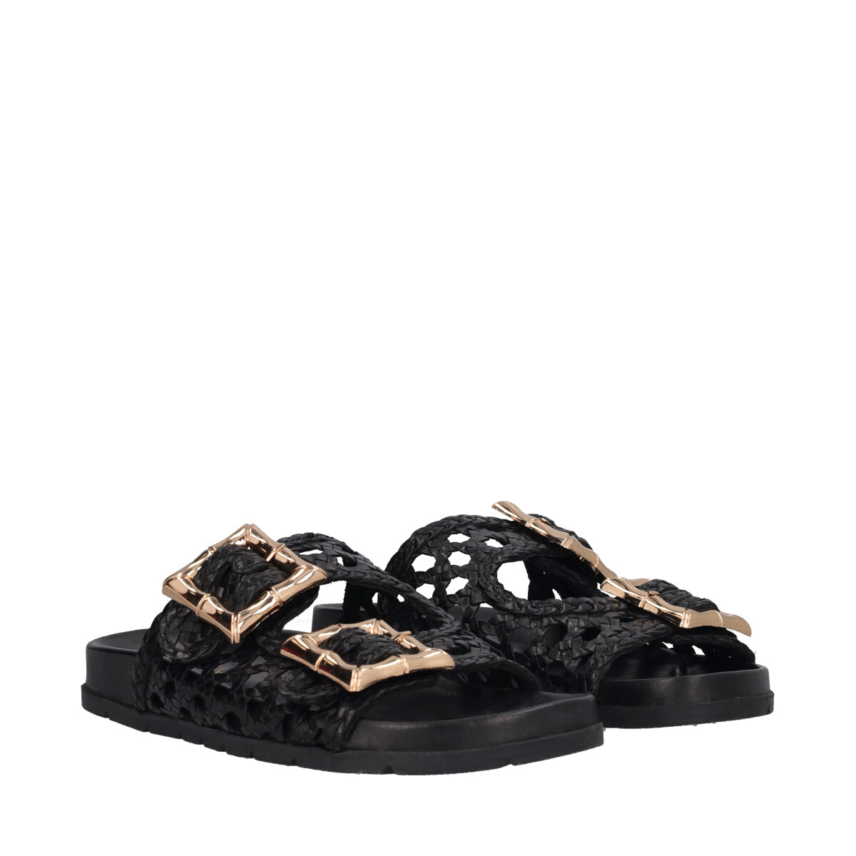 Ciabatte Donna Nere e Oro