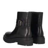 IRIDEA Stivaletto donna in pelle con fibbia nero