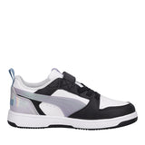 REBOUND V6 LO Sneakers Junior Lilla Metallizzato, Bianche e Nere