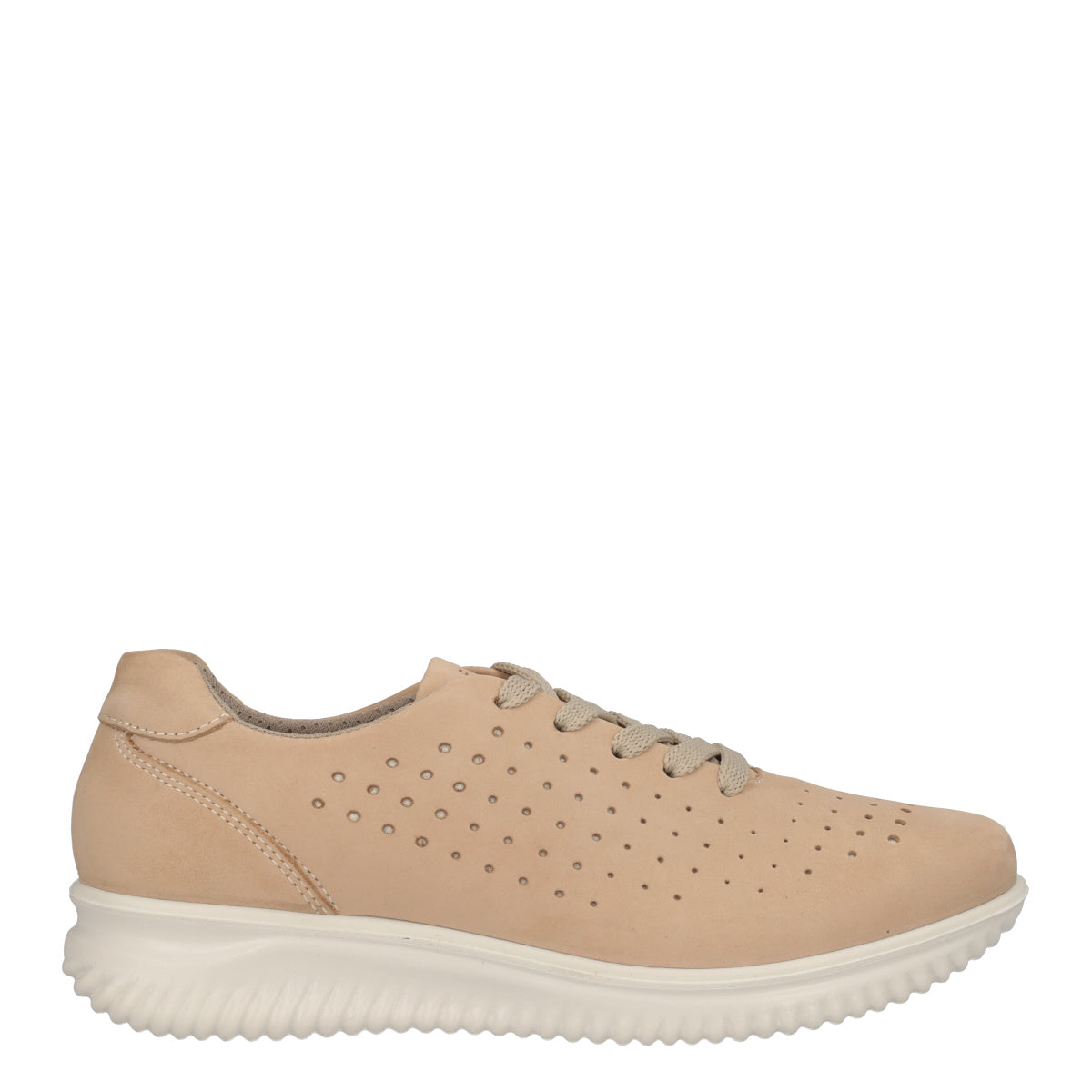 KAYLA Sneakers Comfort Donna Beige in Pelle