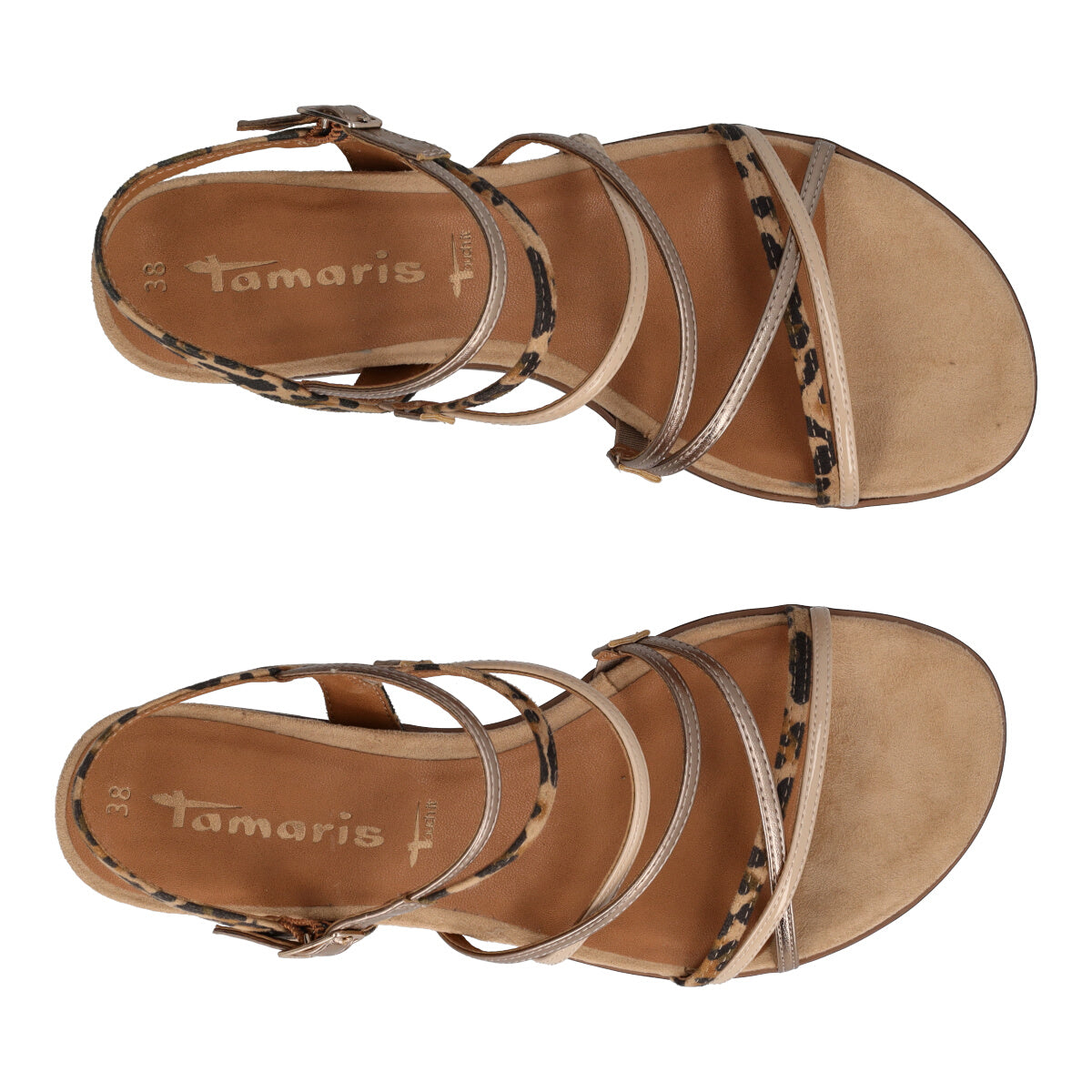 Sandali Donna Beige Animalier