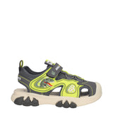 T-REX LIGHTS Sandali Bambino Grigi e Gialli