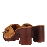 Ciabatte con Tacco Donna Beige