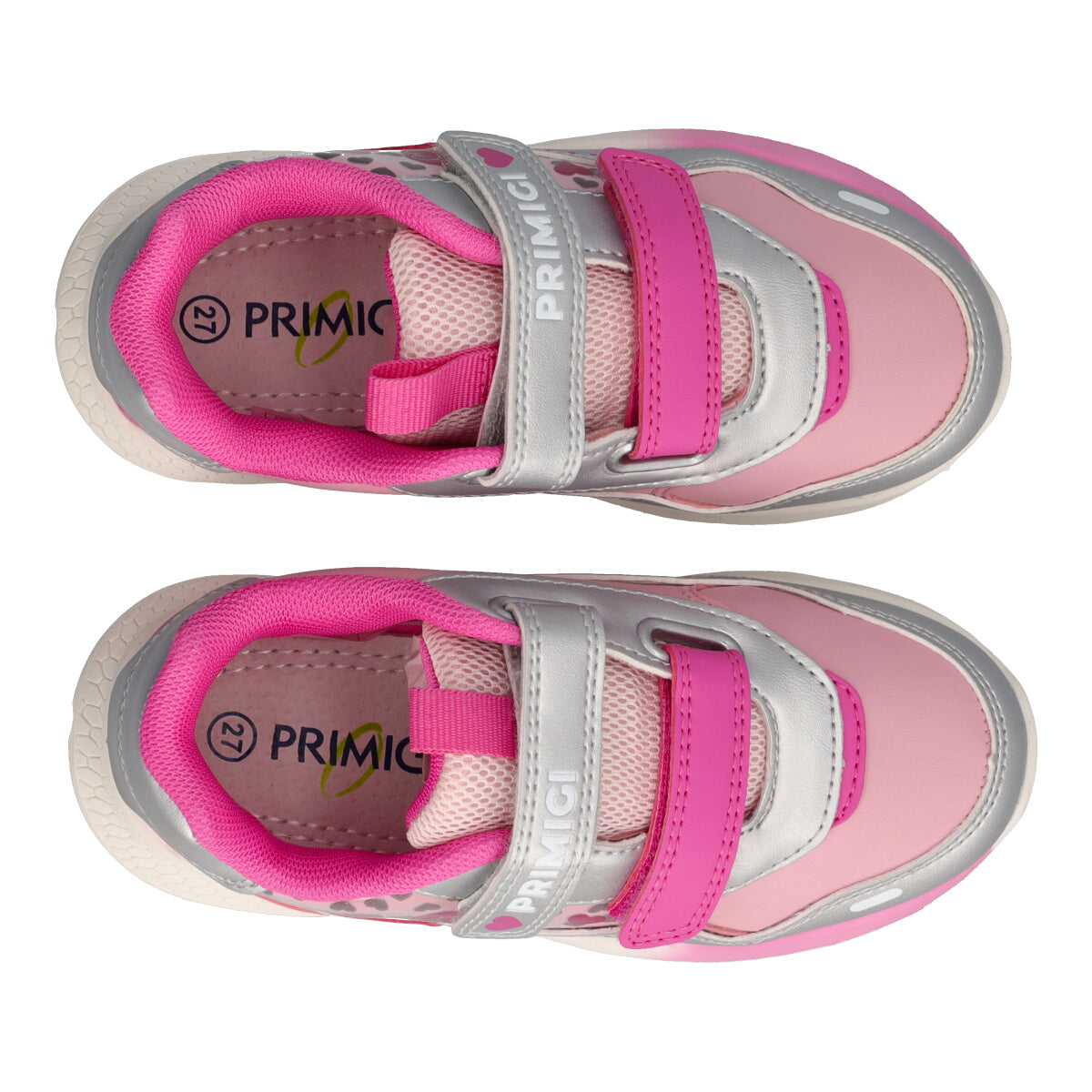 BABY INFINITY LIGHT Sneakers Bambina Rosa e Argento con Luci