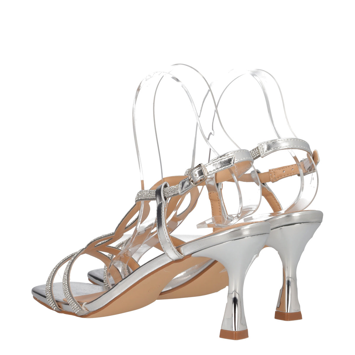 Sandali con Tacco Donna Argento