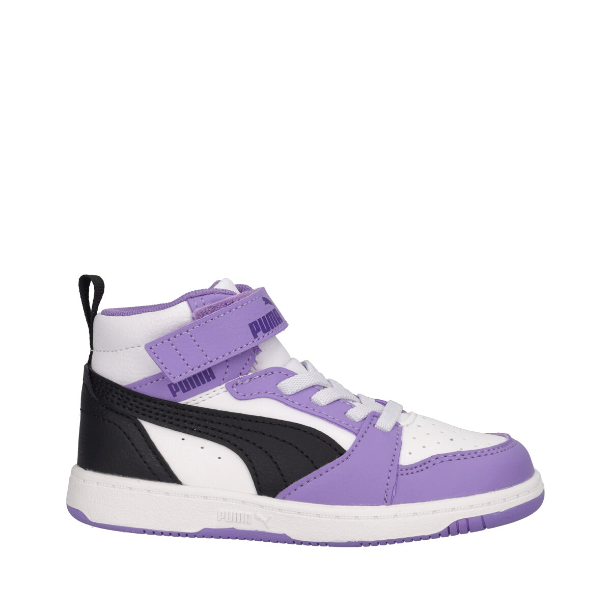 REBOUND V6 MID AC INF Sneakers Bambina Lilla, Bianche e Nere