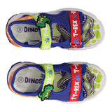 Sandali Bambino Blu Dinosauri con Luci