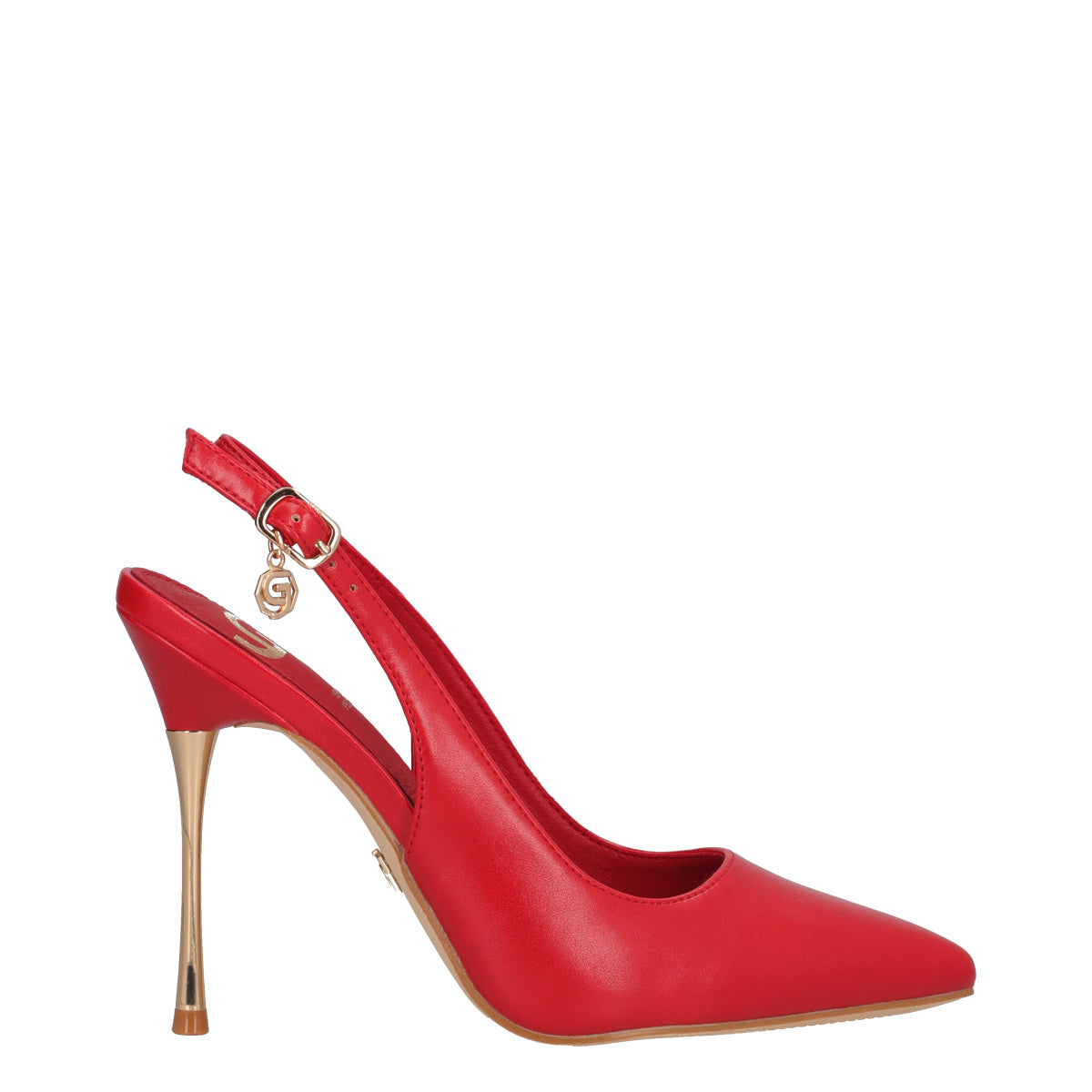 Slingback Donna Rosse e Oro Tacco 11cm