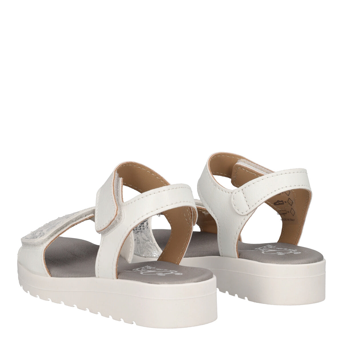 Sandali Bambina Bianche e Argento