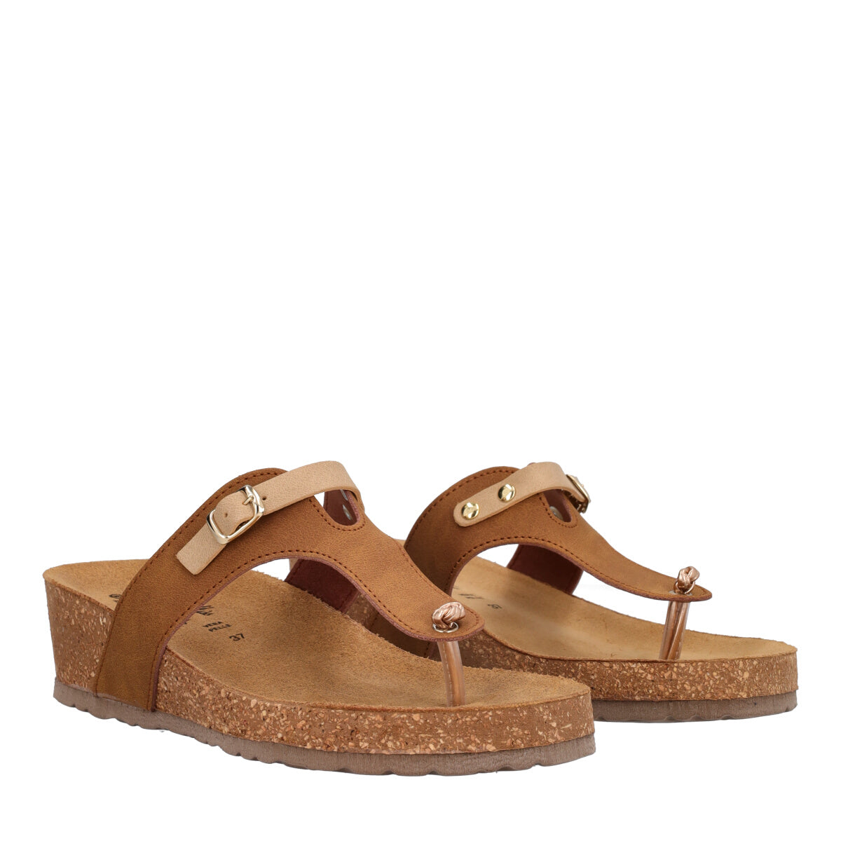 Infradito Donna Marrone e Beige