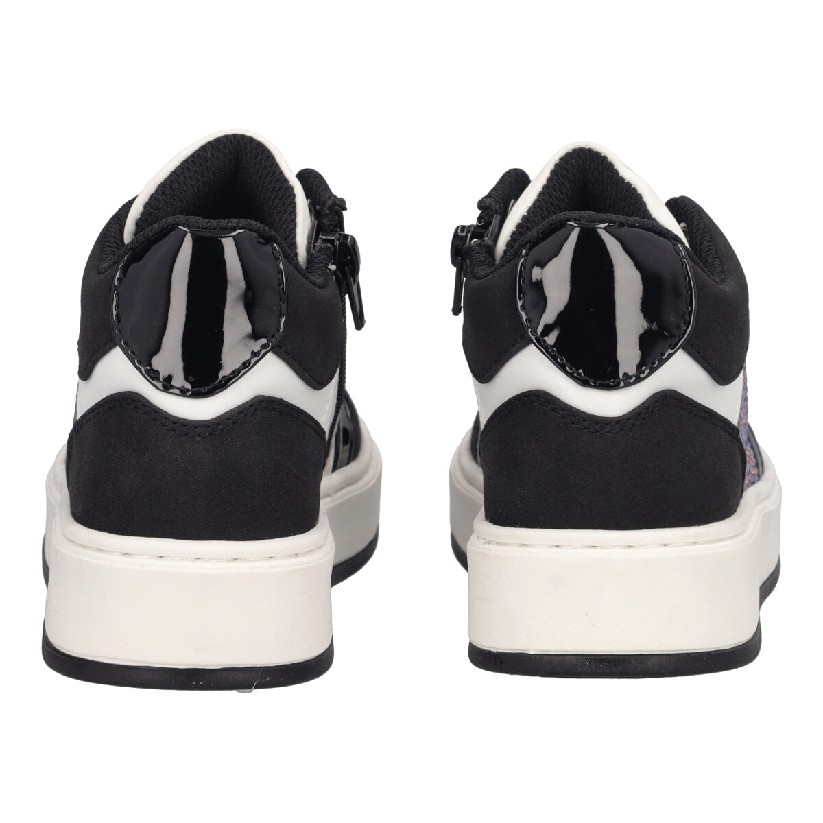 Sneakers Alte Bambina Bianche e Nere