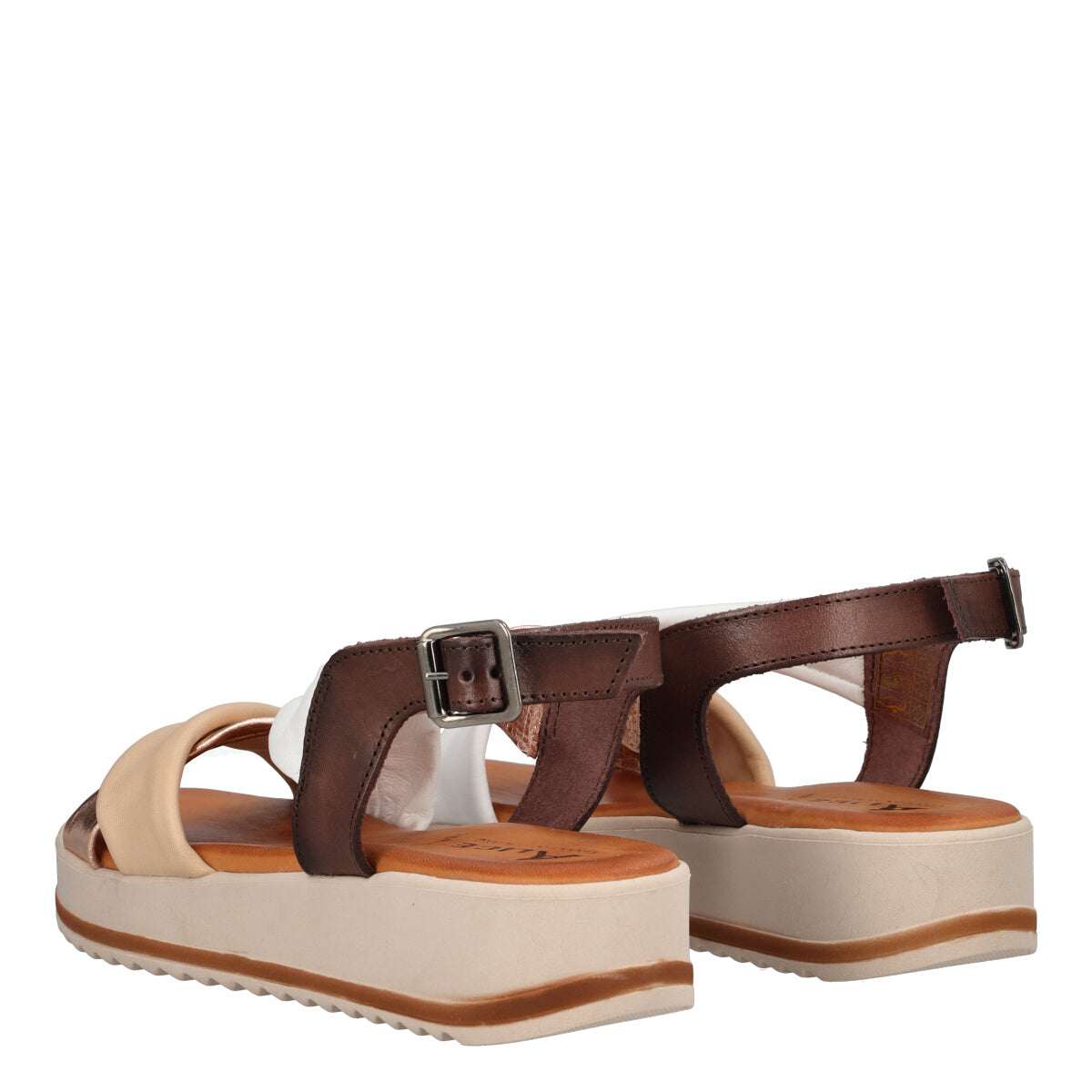 Sandali Donna Sabbia, Bianchi Oro Rosa Metallizzato