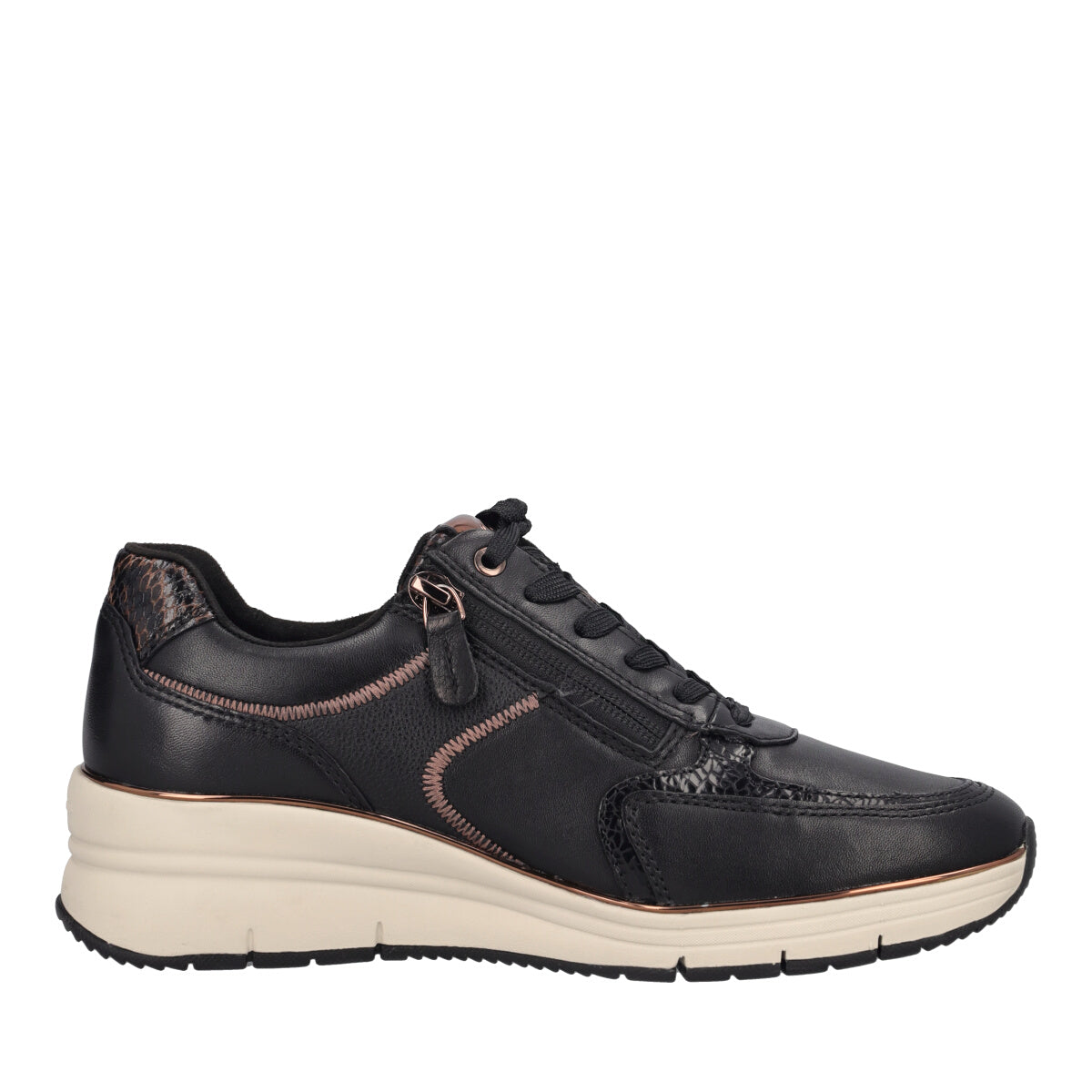 Stringare Sneakers Donna Nere in pelle
