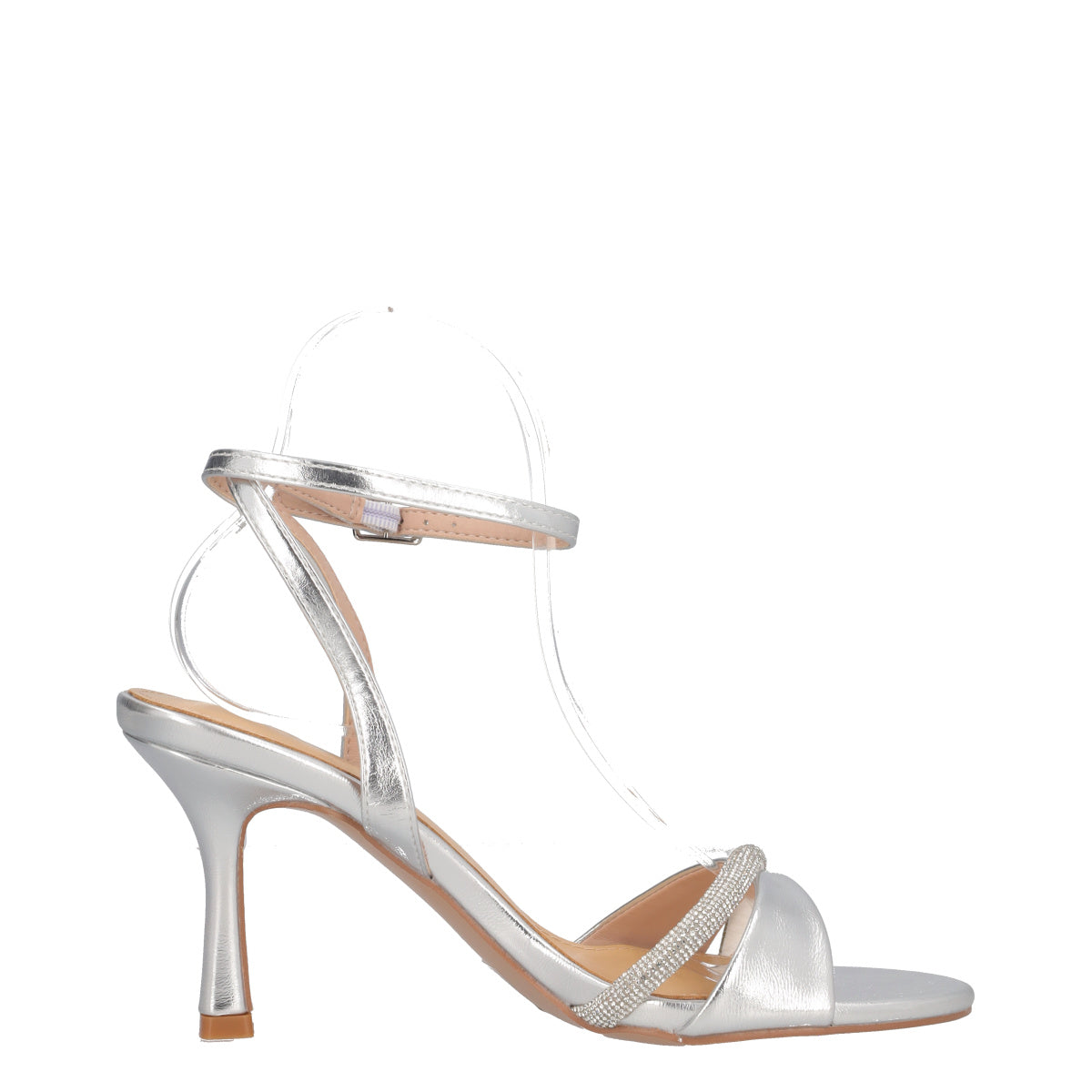 Sandali con Tacco Donna Argento