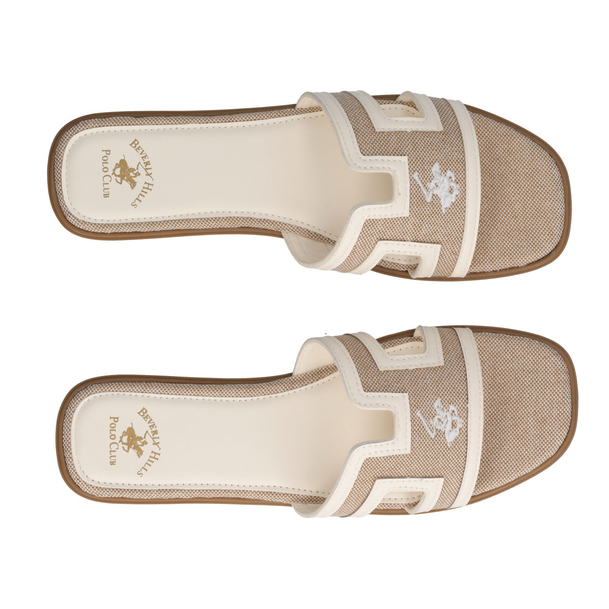 MINA CVS Ciabatte Donna Beige e Bianche