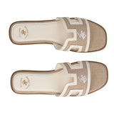 MINA CVS Ciabatte Donna Beige e Bianche