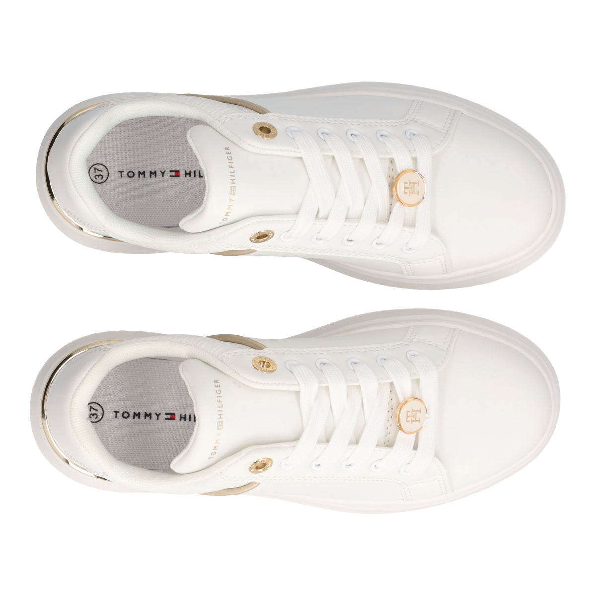 Sneakers Donna Bianche e Oro