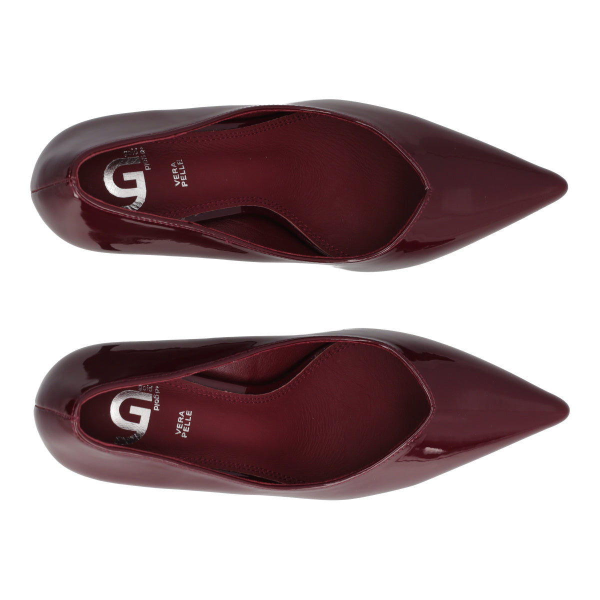 Décolleté Donna Vernice Bordeaux - Tacco 7 cm