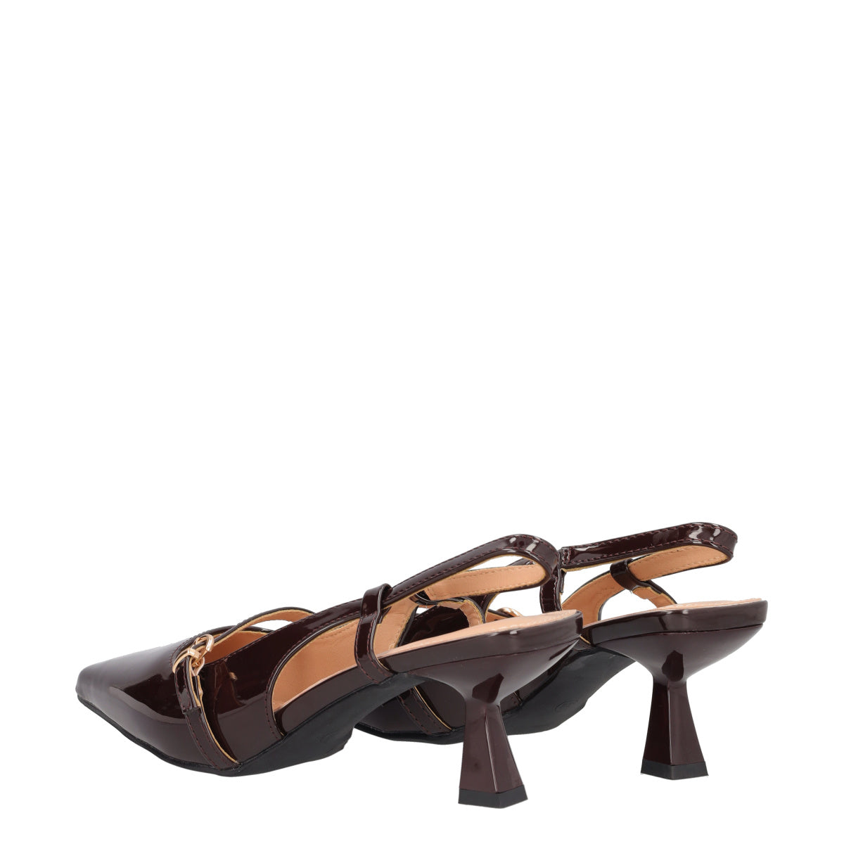 Slingback Donna Marrone in Vernice