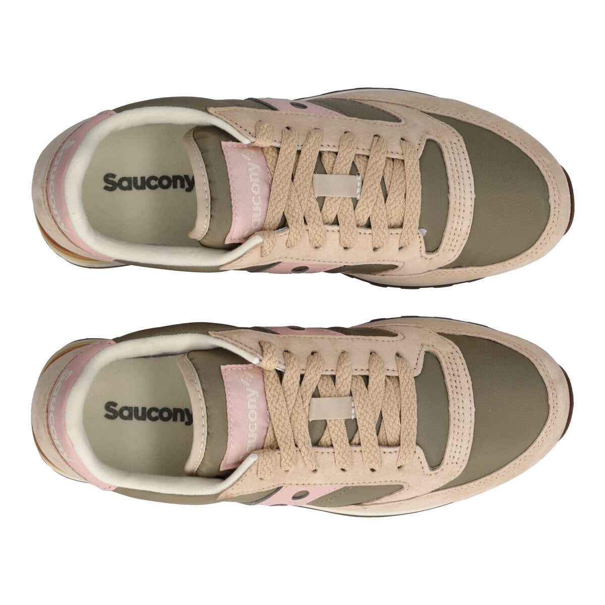 JAZZ TRIPLE Sneakers Donna Beige, Verdi e Rosa