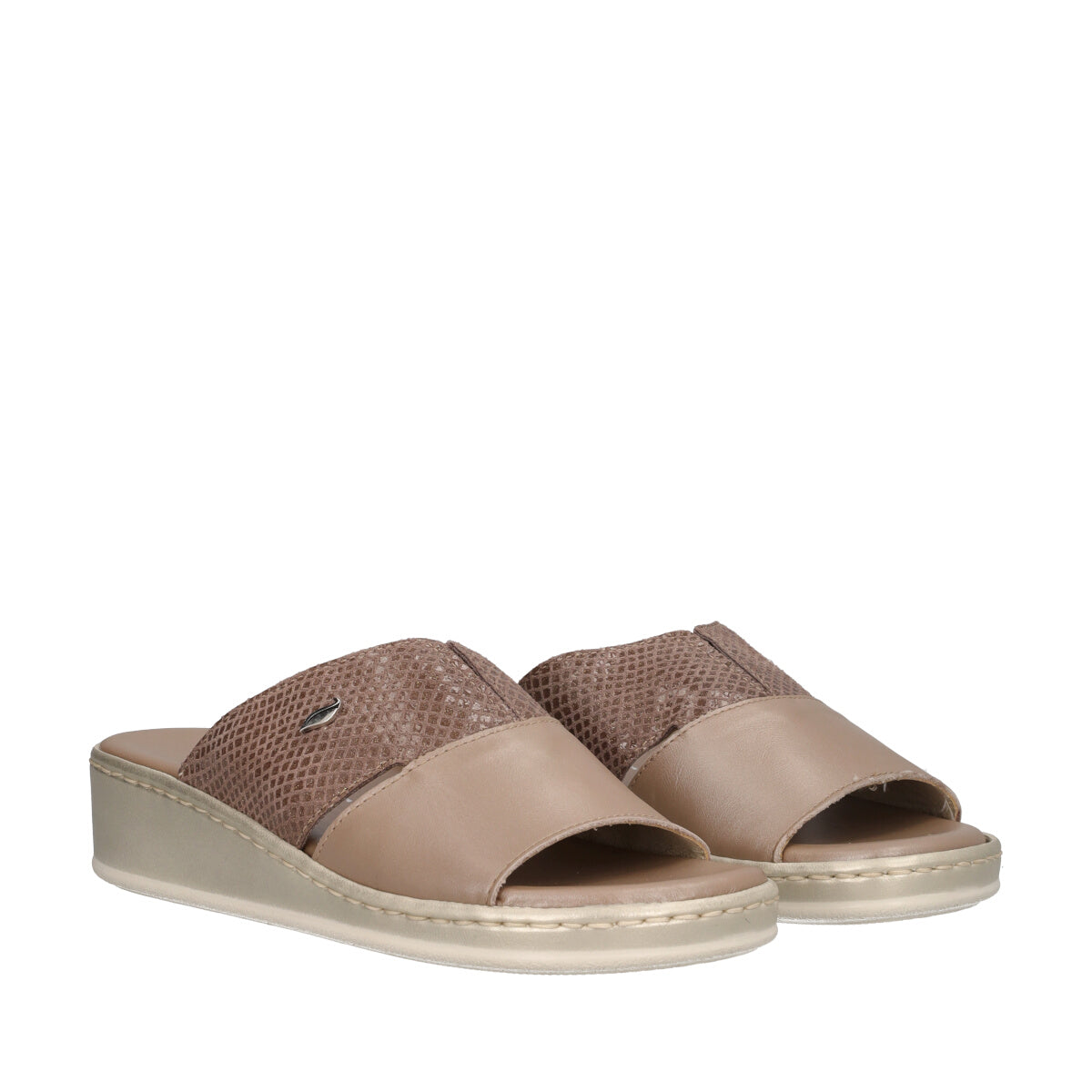 Ciabatte Donna Taupe Perla