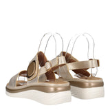 Sandali Donna Beige Satinato