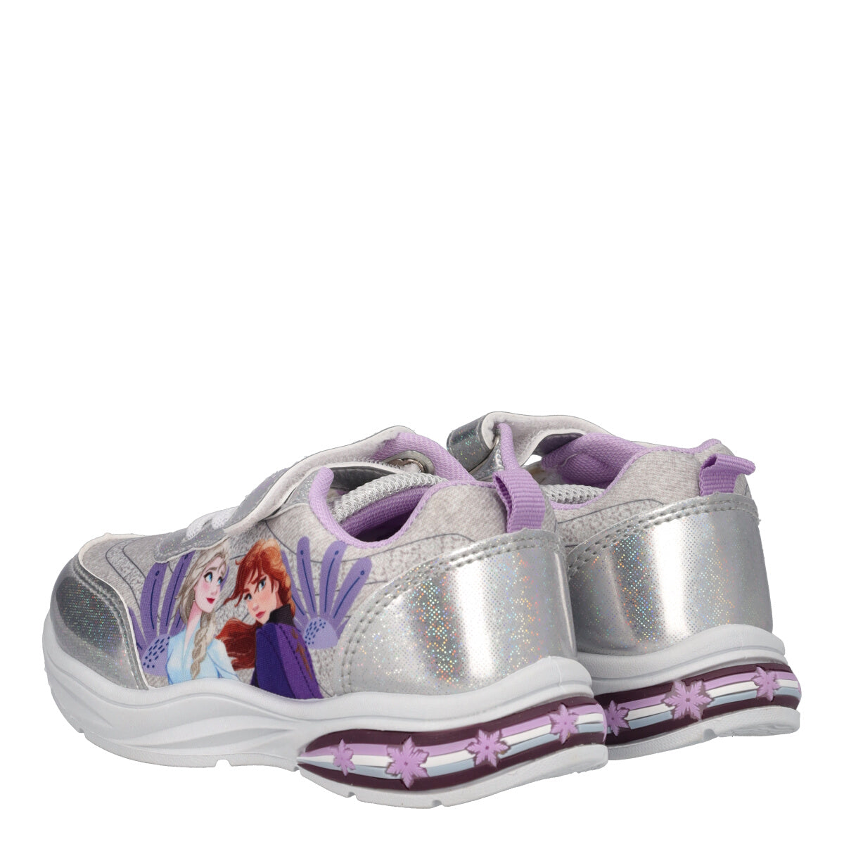 Sneakers Bambine Argento Frozen con Luci