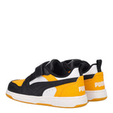 REBOUND V6 LO AC INF Sneakers Bambino Bianche, Gialli e Nere