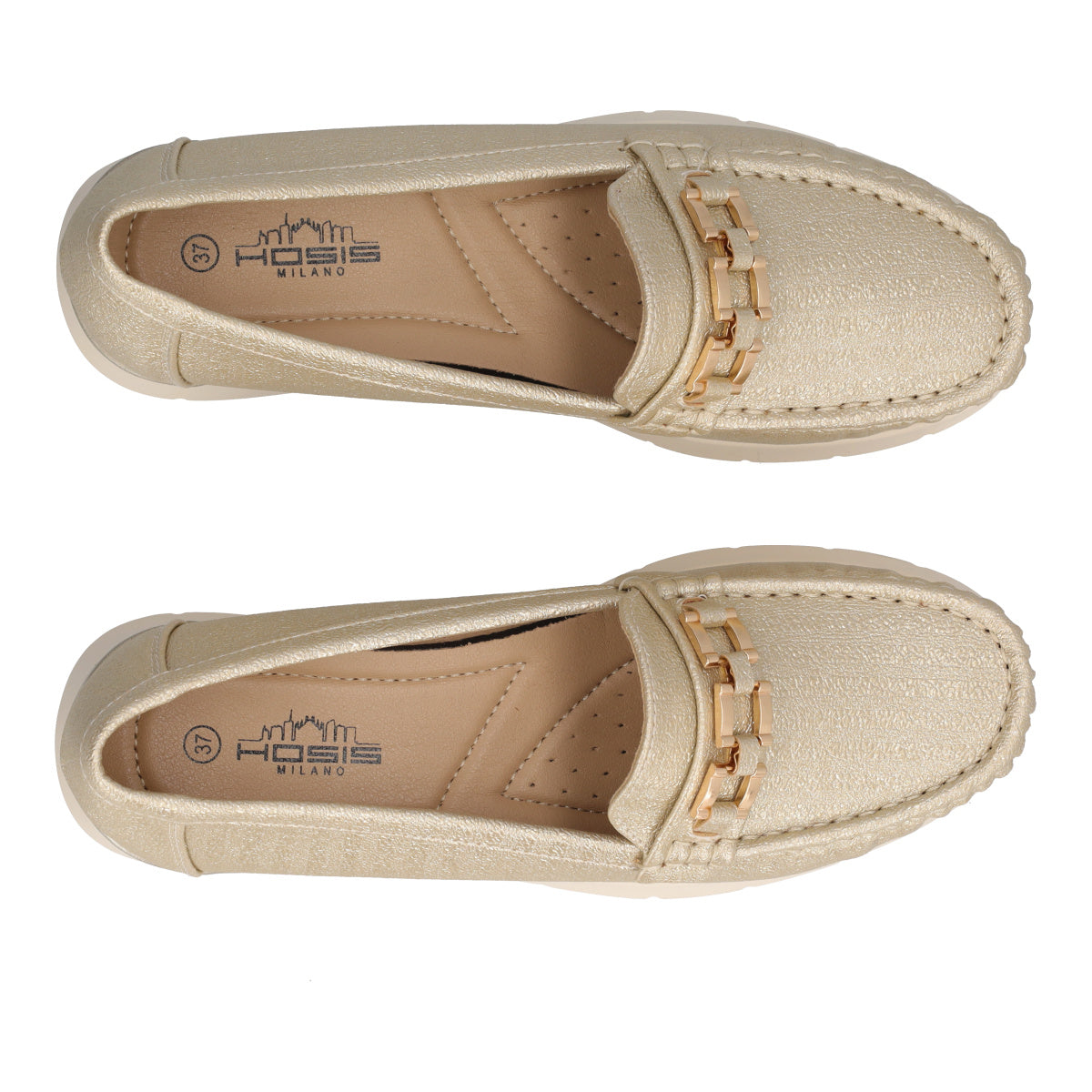 Mocassino Donna Oro