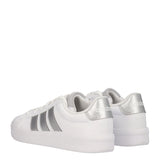 GRAND COURT 3.0 J Sneakers Junior Bianche e Argento