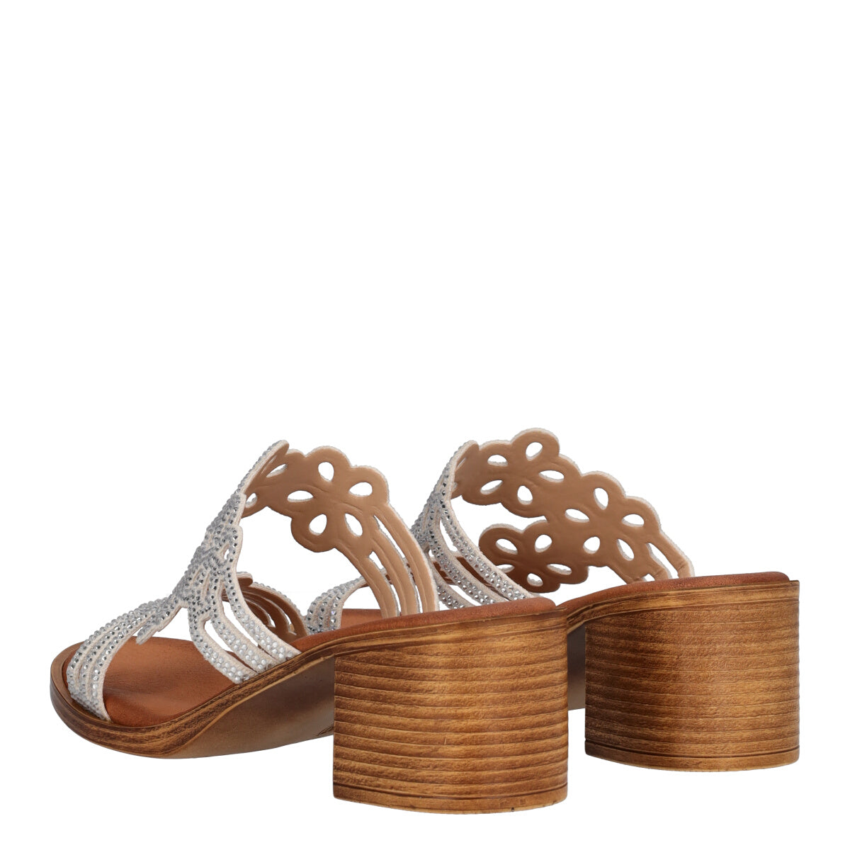 Ciabatte Donna Argento con Tacco