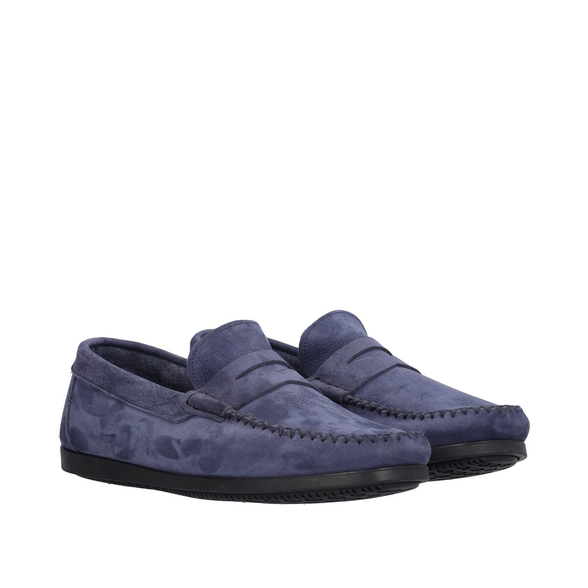 Mocassini Uomo Blu in Pelle