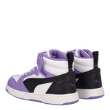 REBOUND V6 MID AC INF Sneakers Bambina Lilla, Bianche e Nere