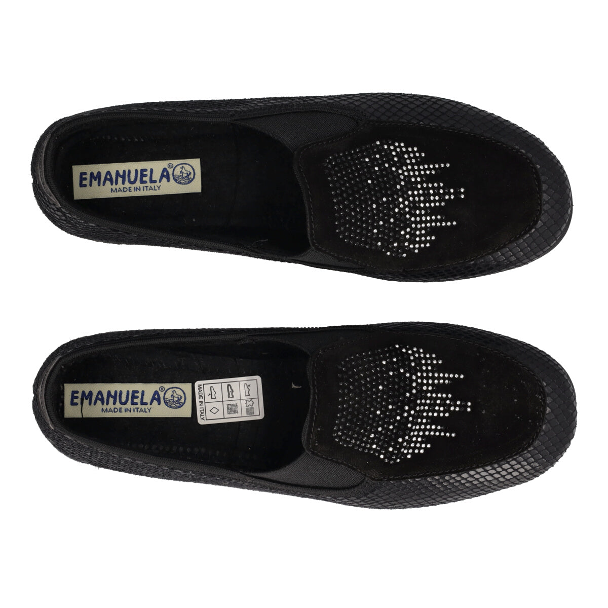 Mocassini Comfort Donna Neri Pitonati