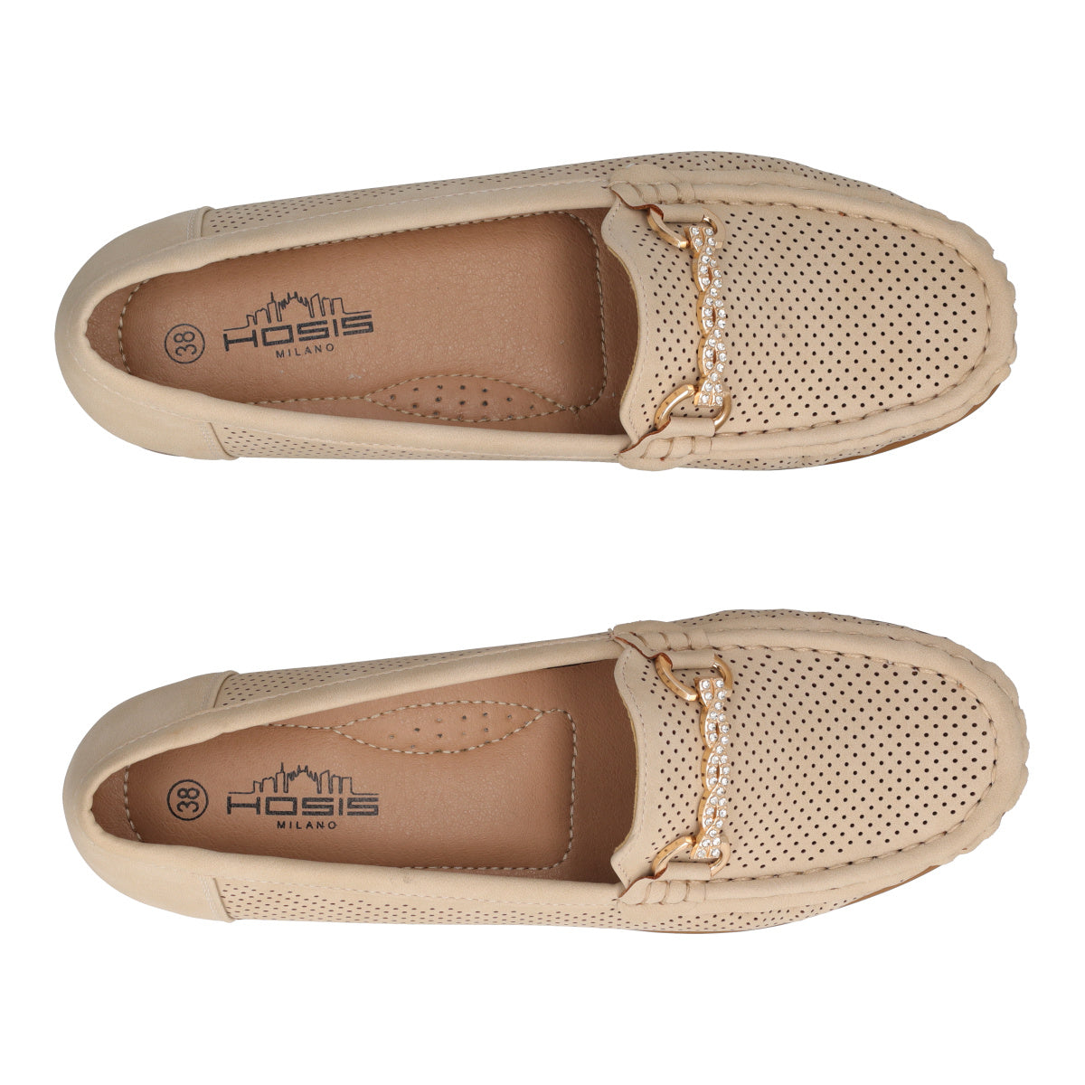 Mocassini Donna Beige