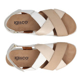 SINDY Sandali Donna Beige e Bianchi