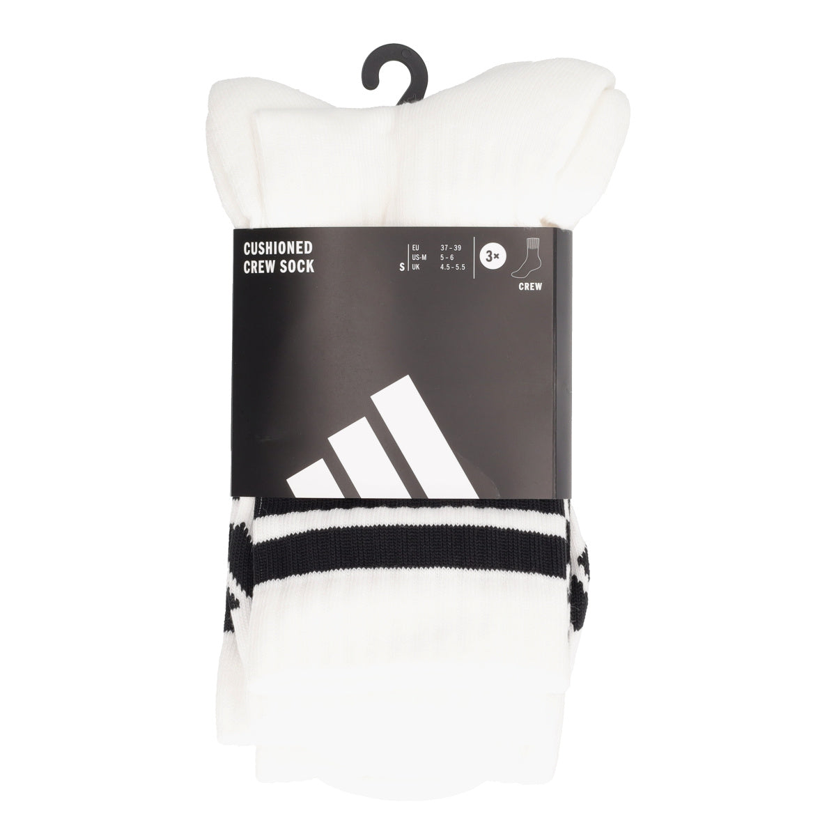 3S ESS C CRW 3P Calze Unisex Bianche