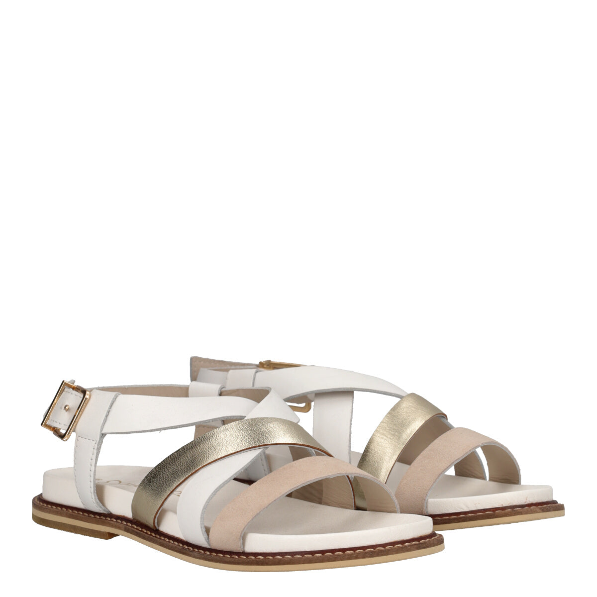 Sandali Donna Bianchi e Oro