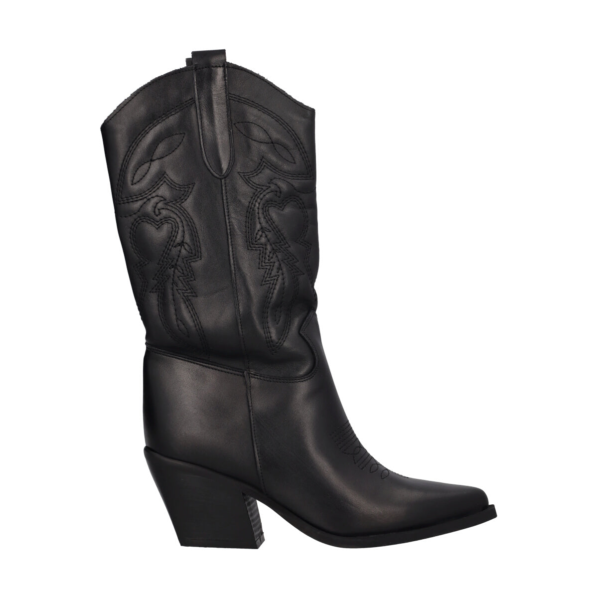 Stivali Donna Neri Texani in Pelle