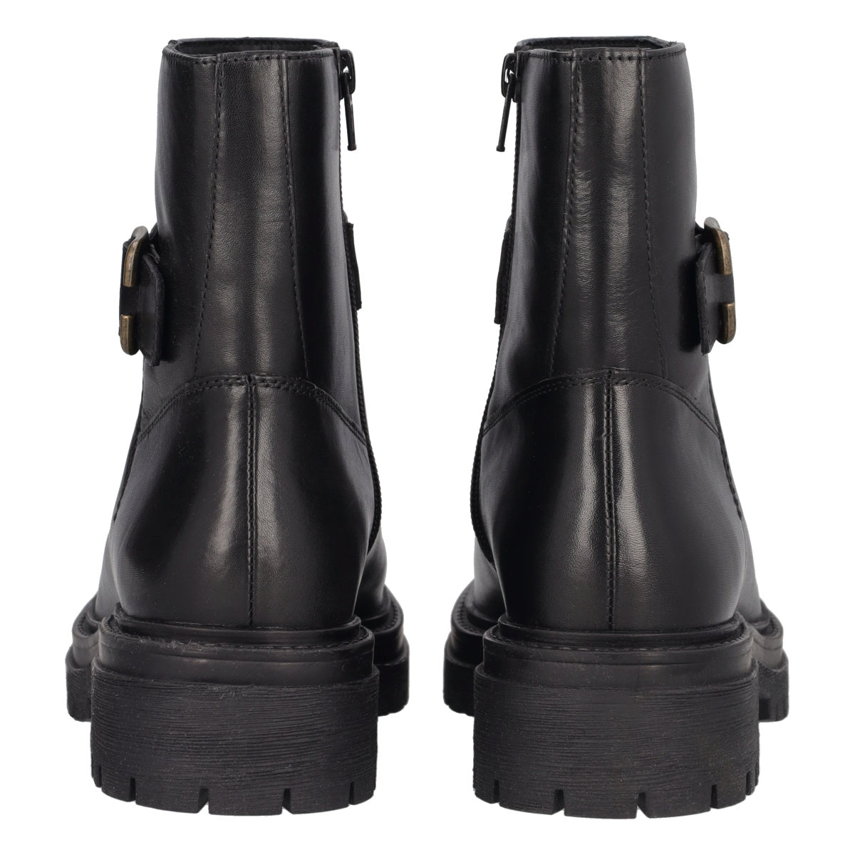 IRIDEA Stivaletto donna in pelle con fibbia nero